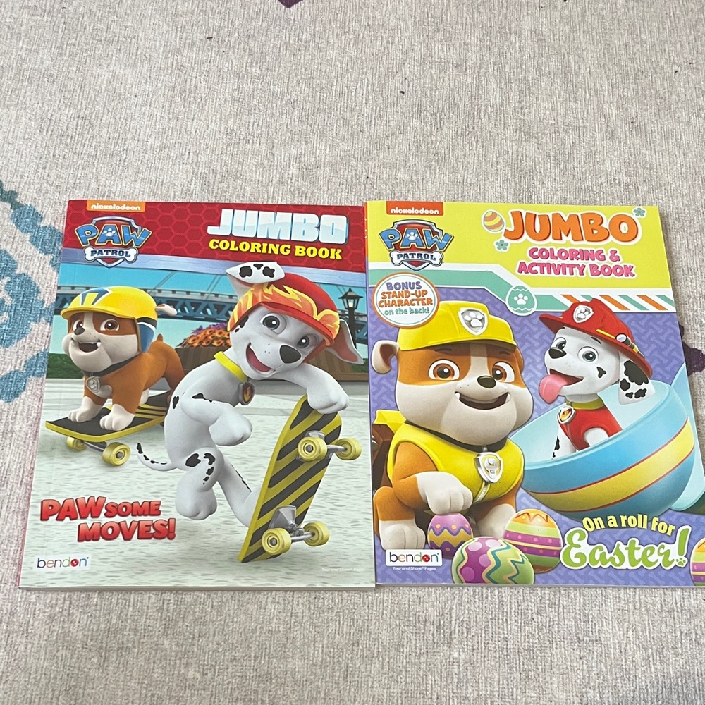 Paw Patrol Jumbo Coloring Book Set - Red, Yellow